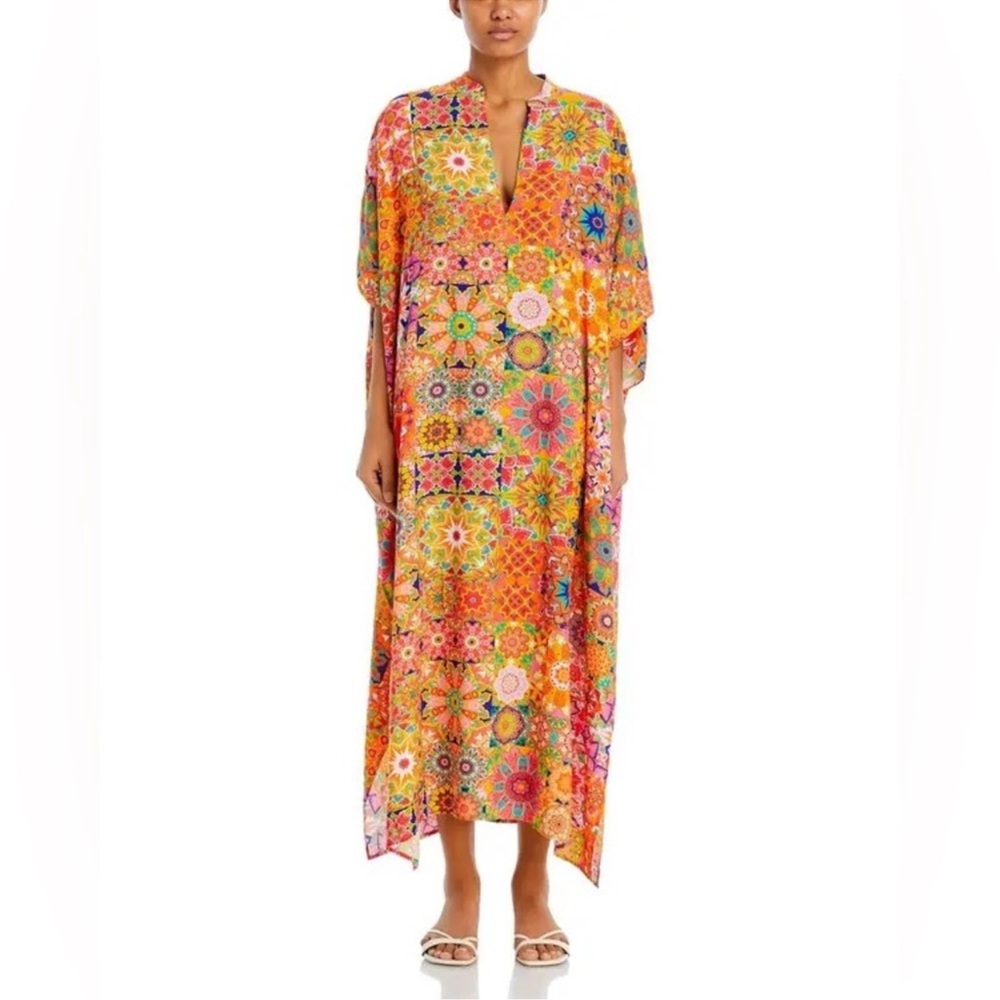 Johnny Was Multicolor Floral Maxi Dress